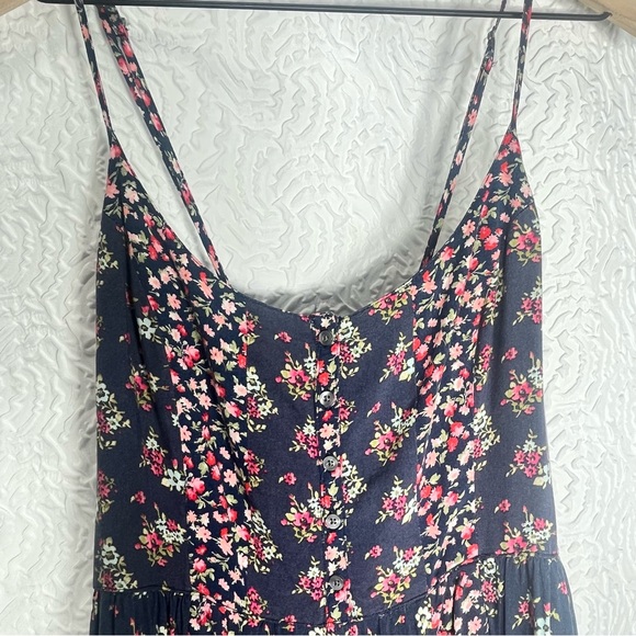 ABERCROMBIE Floral Block Skinny Strap Sun & Beach Dress - Picture 4 of 8